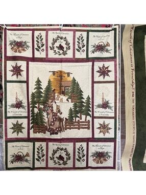 Northcott Tenderberry Stitchifs #560 Christmas Panel Sharon Reynolds Rare OOP